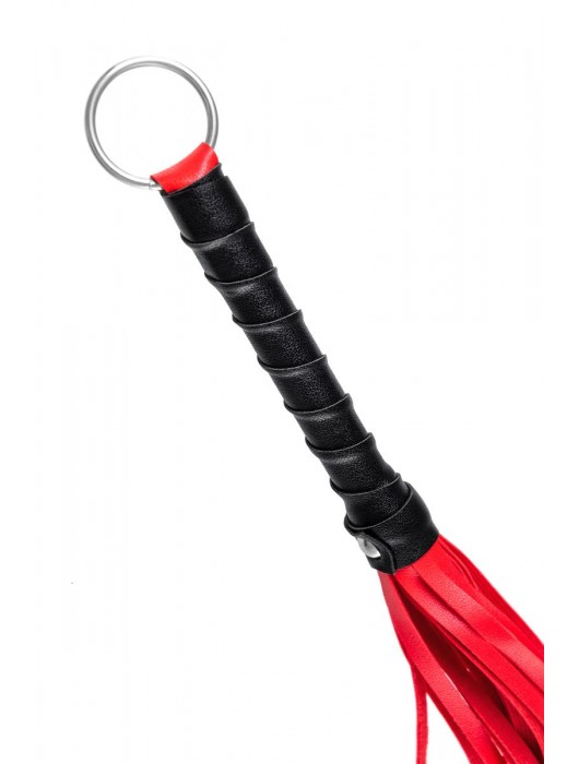 Красно-черный флоггер Anonymo - 28 см. - ToyFa - купить с доставкой в Невинномысске