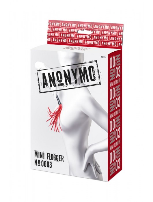 Красно-черный флоггер Anonymo - 28 см. - ToyFa - купить с доставкой в Невинномысске