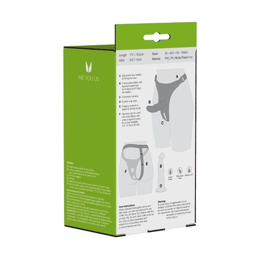 Страпон с 2 сменными насадками Double Tip Strap On - Me You Us - купить с доставкой в Невинномысске