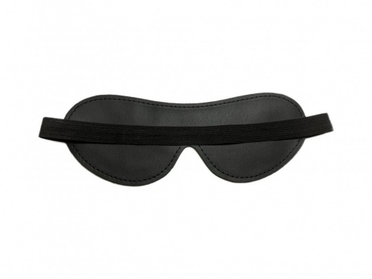 Черная лаковая маска на глаза из эко-кожи - БДСМ Арсенал - купить с доставкой в Невинномысске