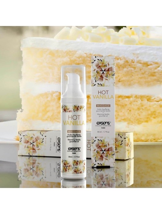 Разогревающее массажное масло с ароматом ванили Gourmet Hot Vanilla - 50 мл. - Exsens - купить с доставкой в Невинномысске