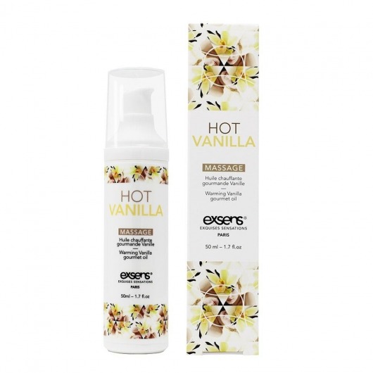 Разогревающее массажное масло с ароматом ванили Gourmet Hot Vanilla - 50 мл. - Exsens - купить с доставкой в Невинномысске