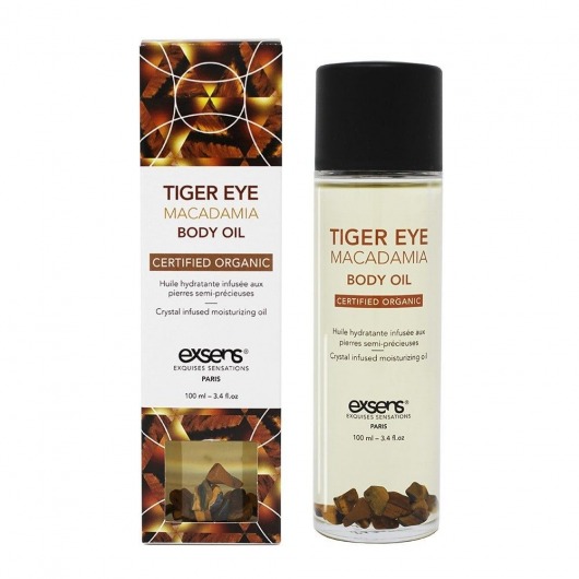 Органическое массажное масло TIGER EYE MACADAMIA - 100 мл. - Exsens - купить с доставкой в Невинномысске