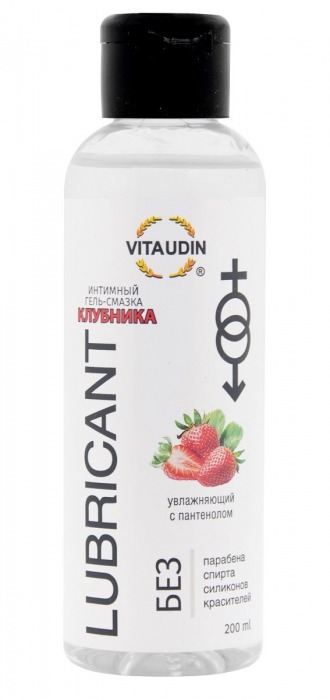 Интимный гель-смазка на водной основе VITA UDIN с ароматом клубники - 200 мл. - VITA UDIN - купить с доставкой в Невинномысске