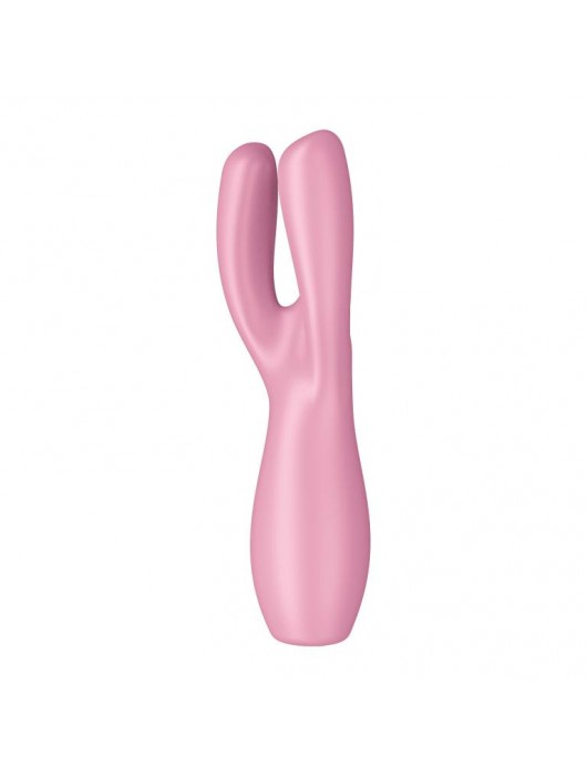 Розовый клиторальный вибромассажер Threesome 3 - Satisfyer
