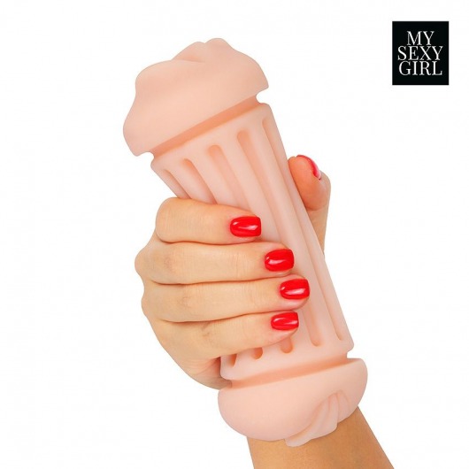 Двусторонний мастурбатор - ротик и вагина - Bior toys - в Невинномысске купить с доставкой