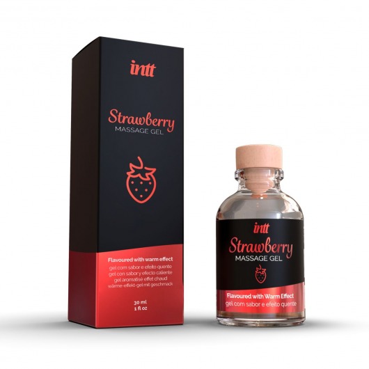 Массажный гель с ароматом клубники Strawberry - 30 мл. - INTT - купить с доставкой в Невинномысске