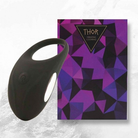 Черное эрекционное виброкольцо Thor Cockring - FeelzToys - в Невинномысске купить с доставкой