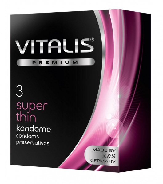 Ультратонкие презервативы VITALIS PREMIUM super thin - 3 шт. - Vitalis - купить с доставкой в Невинномысске