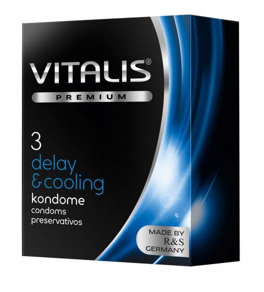 Презервативы VITALIS PREMIUM delay   cooling с охлаждающим эффектом - 3 шт. - Vitalis - купить с доставкой в Невинномысске