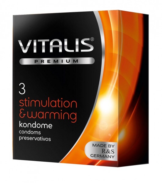 Презервативы VITALIS PREMIUM stimulation   warming с согревающим эффектом - 3 шт. - Vitalis - купить с доставкой в Невинномысске