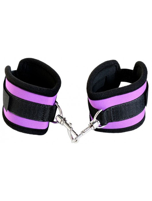 Наручники из неопрена фиолетового цвета - ToyFa - купить с доставкой в Невинномысске
