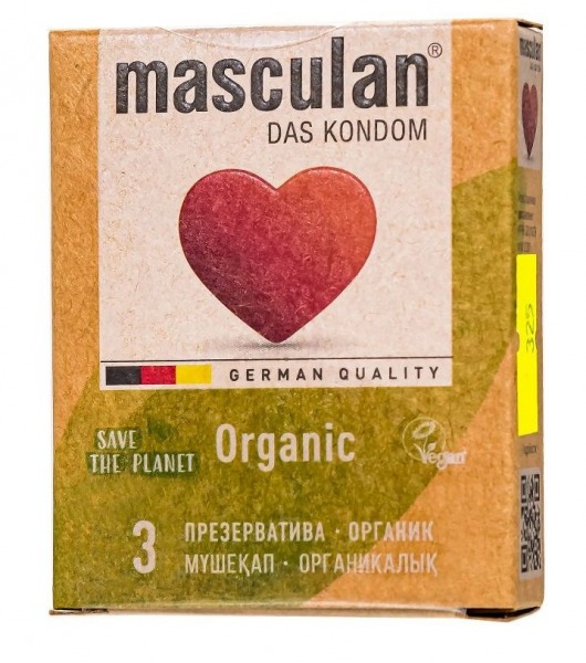 Экологически чистые презервативы Masculan Organic - 3 шт. - Masculan - купить с доставкой в Невинномысске