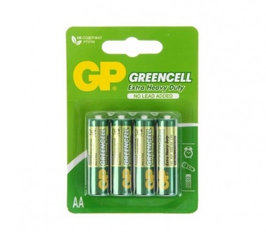 Батарейки солевые GP GreenCell AA/R6G - 4 шт. - Элементы питания - купить с доставкой в Невинномысске