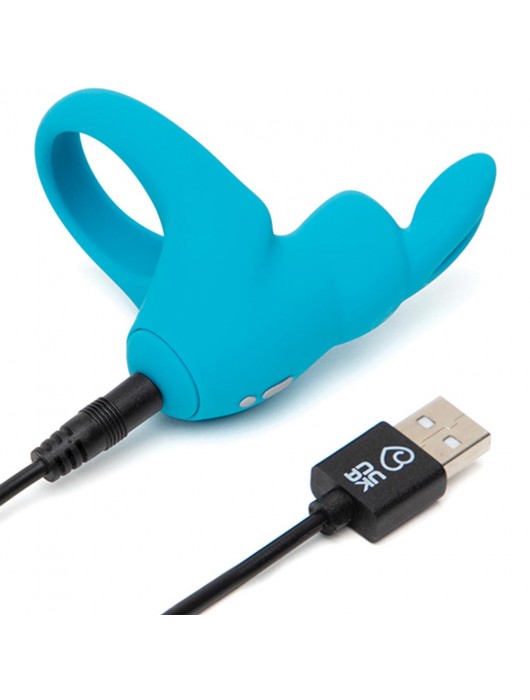 Голубое эрекционное виброкольцо Happy Rabbit Rechargeable Rabbit Cock Ring - Happy Rabbit - в Невинномысске купить с доставкой