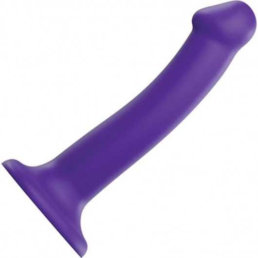 Фиолетовый фаллоимитатор-насадка Strap-On-Me Dildo Dual Density size M - 18 см. - Strap-on-me - купить с доставкой в Невинномысске