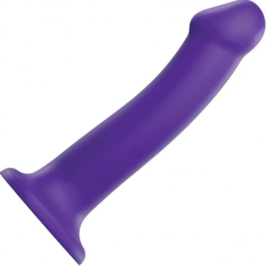 Фиолетовый фаллоимитатор-насадка Strap-On-Me Dildo Dual Density size L - 19 см. - Strap-on-me - купить с доставкой в Невинномысске