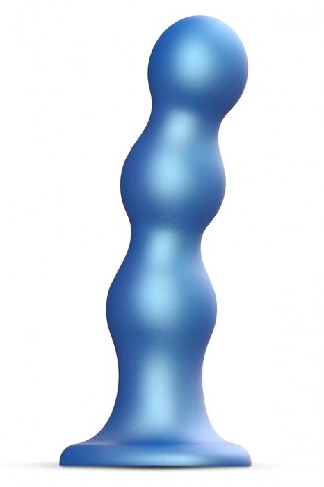 Голубая насадка Strap-On-Me Dildo Plug Balls size S - Strap-on-me - купить с доставкой в Невинномысске