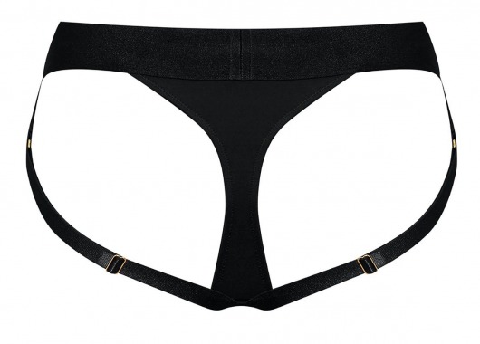 Черные трусики для насадок Heroine Lingerie Harness - size M - Strap-on-me - купить с доставкой в Невинномысске