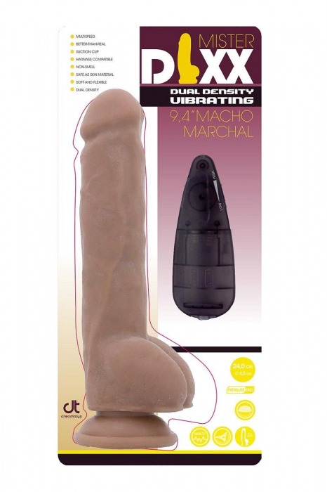 Телесный вибромассажер MACHO MARSHAL - 23,5 см. - Dream Toys