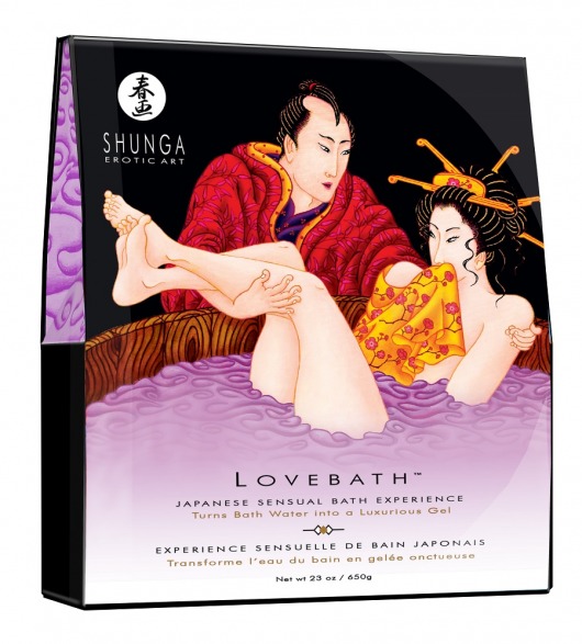 Соль для ванны Lovebath Sensual lotus, превращающая воду в гель - 650 гр. - Shunga - купить с доставкой в Невинномысске