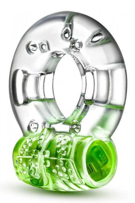 Зеленое эрекционное виброкольцо Arouser Vibrating C-Ring - Blush Novelties - в Невинномысске купить с доставкой