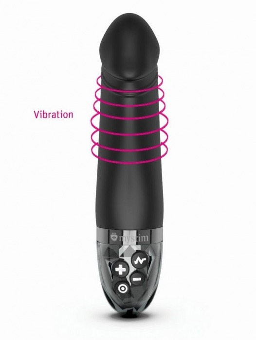 Черный вибратор с электростимуляцией Real Deal Neal - 16,5 см. - MyStim - купить с доставкой в Невинномысске