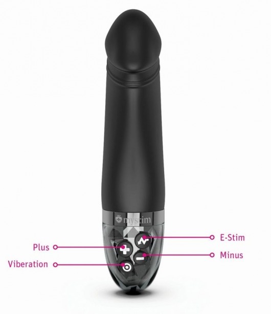 Черный вибратор с электростимуляцией Real Deal Neal - 16,5 см. - MyStim - купить с доставкой в Невинномысске