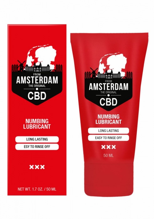 Пролонгирующий лубрикант Numbing CBD from Amsterdam - 50 мл. - Shots Media BV - купить с доставкой в Невинномысске