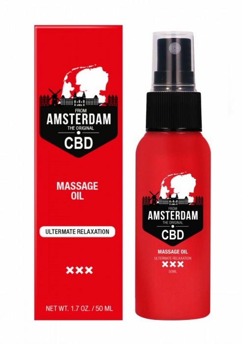 Стимулирующее массажное масло CBD from Amsterdam Massage Oil - 50 мл. - Shots Media BV - купить с доставкой в Невинномысске