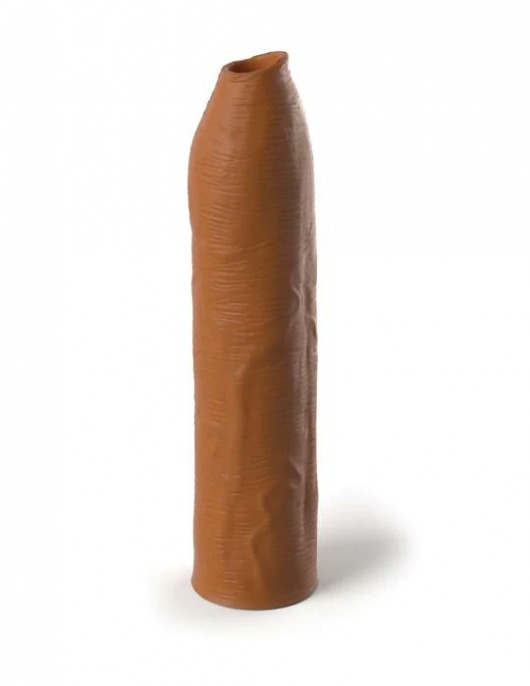 Кофейная насадка-удлинитель Uncut Silicone Penis Enhancer - 17,8 см. - Pipedream - в Невинномысске купить с доставкой