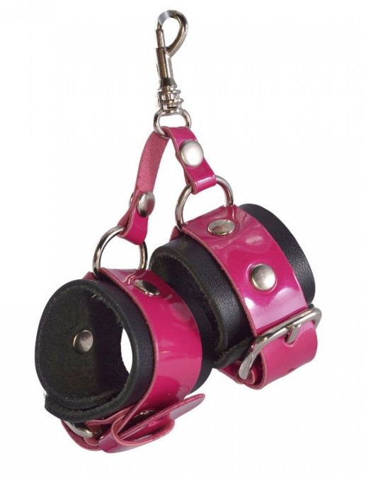 Розово-черный брелок  Наручники - Sitabella - купить с доставкой в Невинномысске