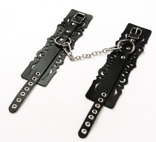 Узорчатые кожаные оковы с регулируемыми ремешками - Crazy Handmade - купить с доставкой в Невинномысске