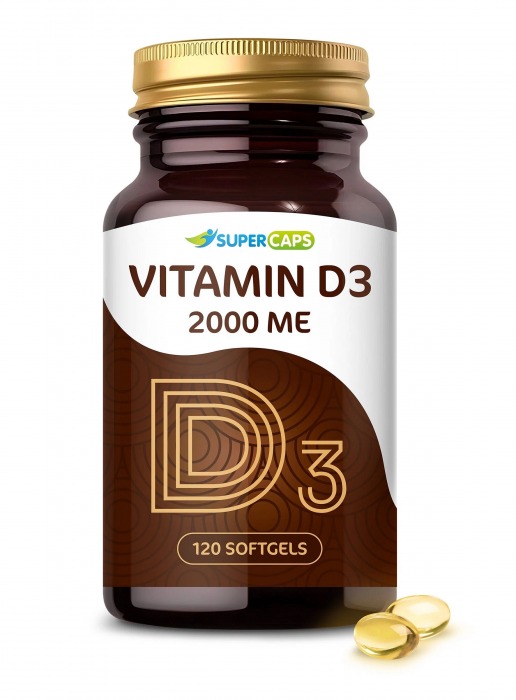 Пищевая добавка SuperCaps VITAMIN D3 2000 ME - 120 капсул - SuperCaps - купить с доставкой в Невинномысске