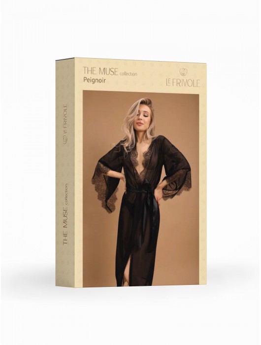 Элегантный пеньюар с отделкой кружевом - Le Frivole купить с доставкой