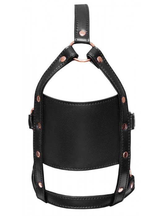 Черный намордник с кляпом-шаром Head Harness With A Gag - Orion - купить с доставкой в Невинномысске