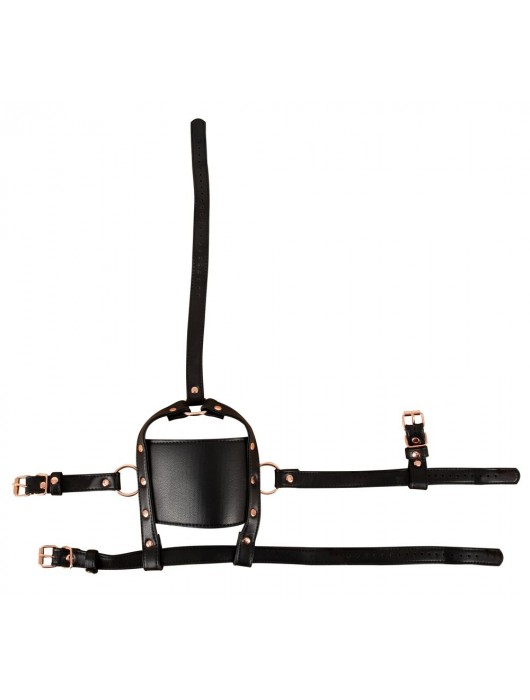 Черный намордник с кляпом-шаром Head Harness With A Gag - Orion - купить с доставкой в Невинномысске