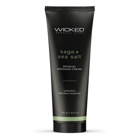 Массажный легкий крем WICKED Sage plus Sea Salt - 120 мл. - Wicked - купить с доставкой в Невинномысске