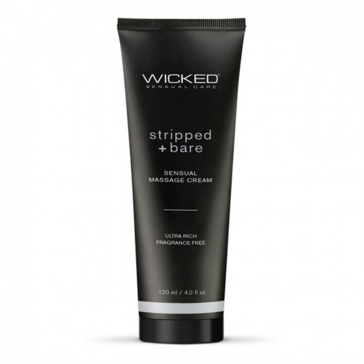 Массажный легкий крем WICKED Stripped plus Bare - 120 мл. - Wicked - купить с доставкой в Невинномысске