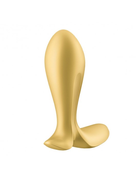 Золотистый анальный вибростимулятор Intensity Plug - Satisfyer - в Невинномысске купить с доставкой