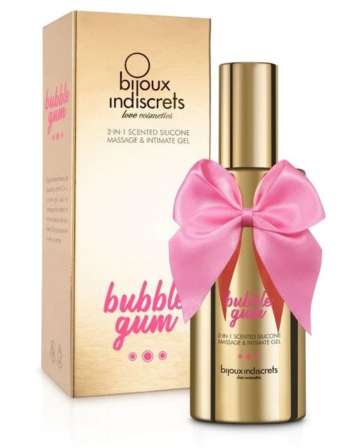 Гель с ароматом жвачки Bubblegum 2-in-1 Scented Silicone Massage And Intimate Gel - 100 мл. - Bijoux Indiscrets - купить с доставкой в Невинномысске