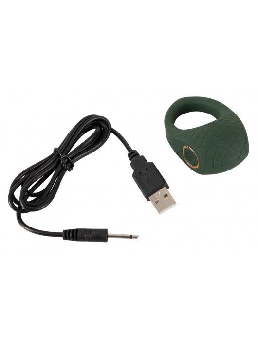 Зеленое эрекционное виброкольцо Luxurious Vibro Cock Ring - Orion - в Невинномысске купить с доставкой