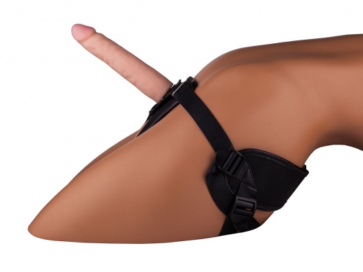 Женский страпон с реалистичной насадкой - 17 см. - LOVETOY (А-Полимер) - купить с доставкой в Невинномысске