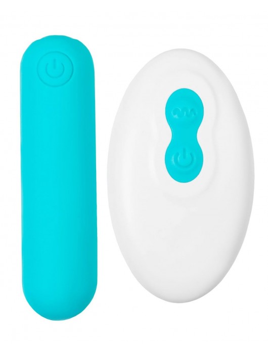 Голубая вибропуля Tnim с пультом ДУ - A-toys