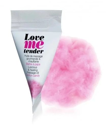 Съедобное согревающее массажное масло Love Me Tender Cotton Candy с ароматом сладкой ваты - 10 мл. - Love to Love - купить с доставкой в Невинномысске