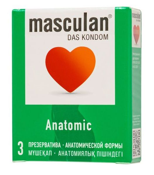 Презервативы анатомической формы Masculan Anatomic - 3 шт. - Masculan - купить с доставкой в Невинномысске