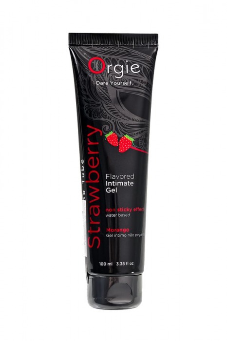 Интимный гель на водной основе Lube Tube Strawberry с клубничным вкусом - 100 мл. - ORGIE - купить с доставкой в Невинномысске