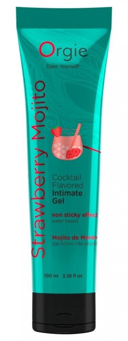 Съедобный интимный гель Orgie Lube Tube Cocktail Strawberry Mojito - 100 мл. - ORGIE - купить с доставкой в Невинномысске