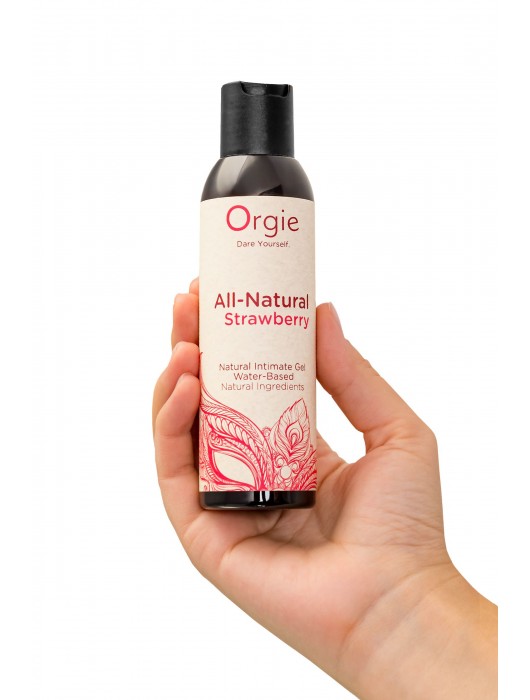 Интимный гель на водной основе All-Natural Strawberry с ароматом клубники - 150 мл. - ORGIE - купить с доставкой в Невинномысске