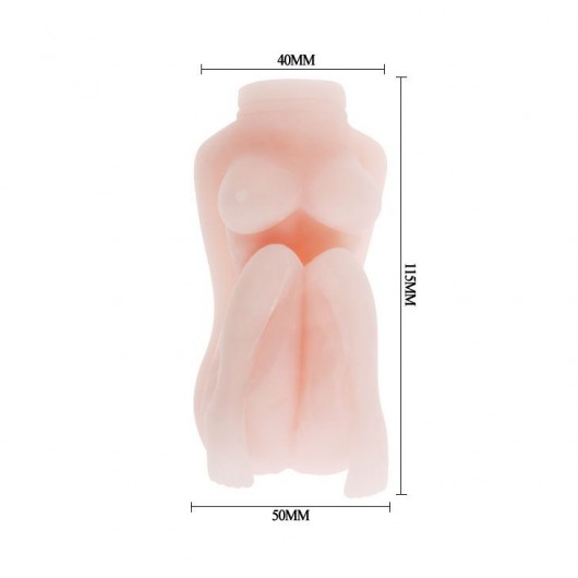 Телесный мастурбатор в виде миниатюрной девушки - Baile - в Невинномысске купить с доставкой